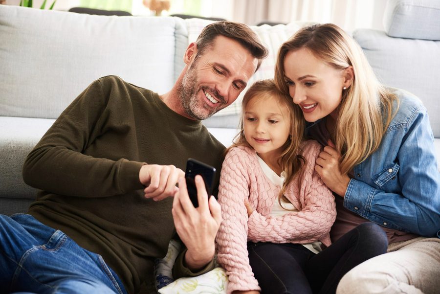 A family connecting together with Relate